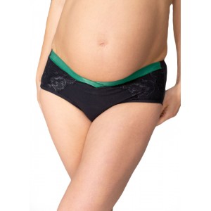 Трусы под живот с кружевом для беременных Черные